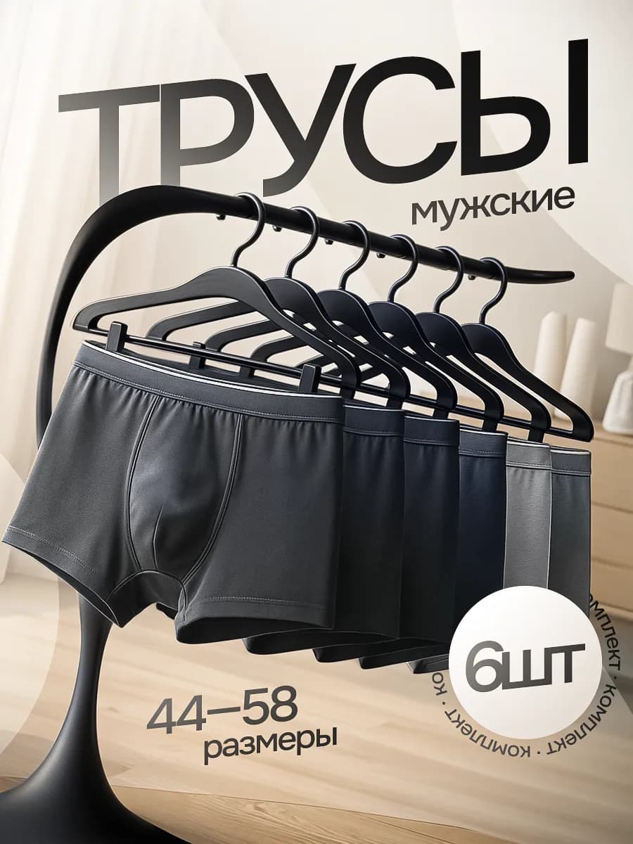 Трусы боксеры набор 6 шт