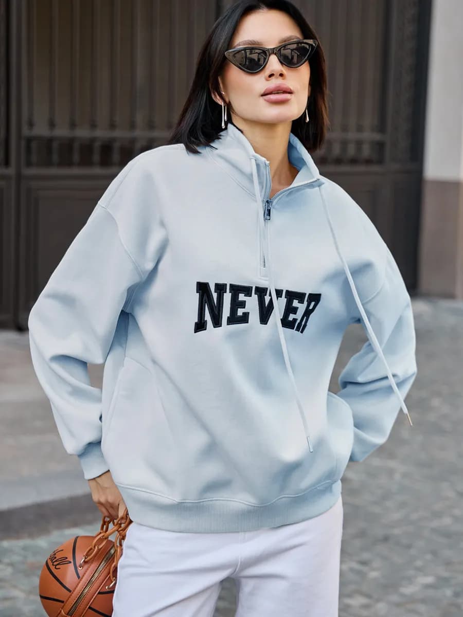 свитшот на молнии женский