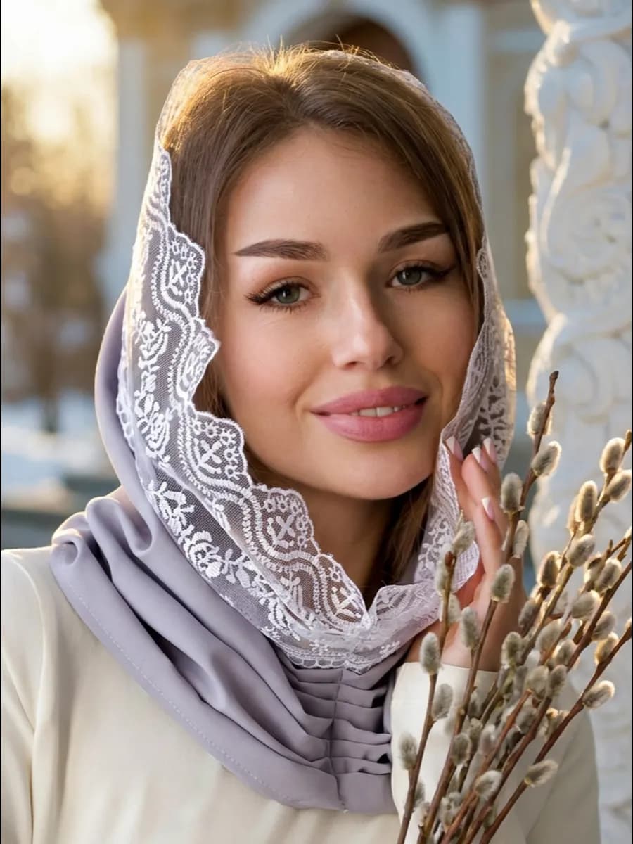 Платок церковный для Храма для крещения венчания в церковь