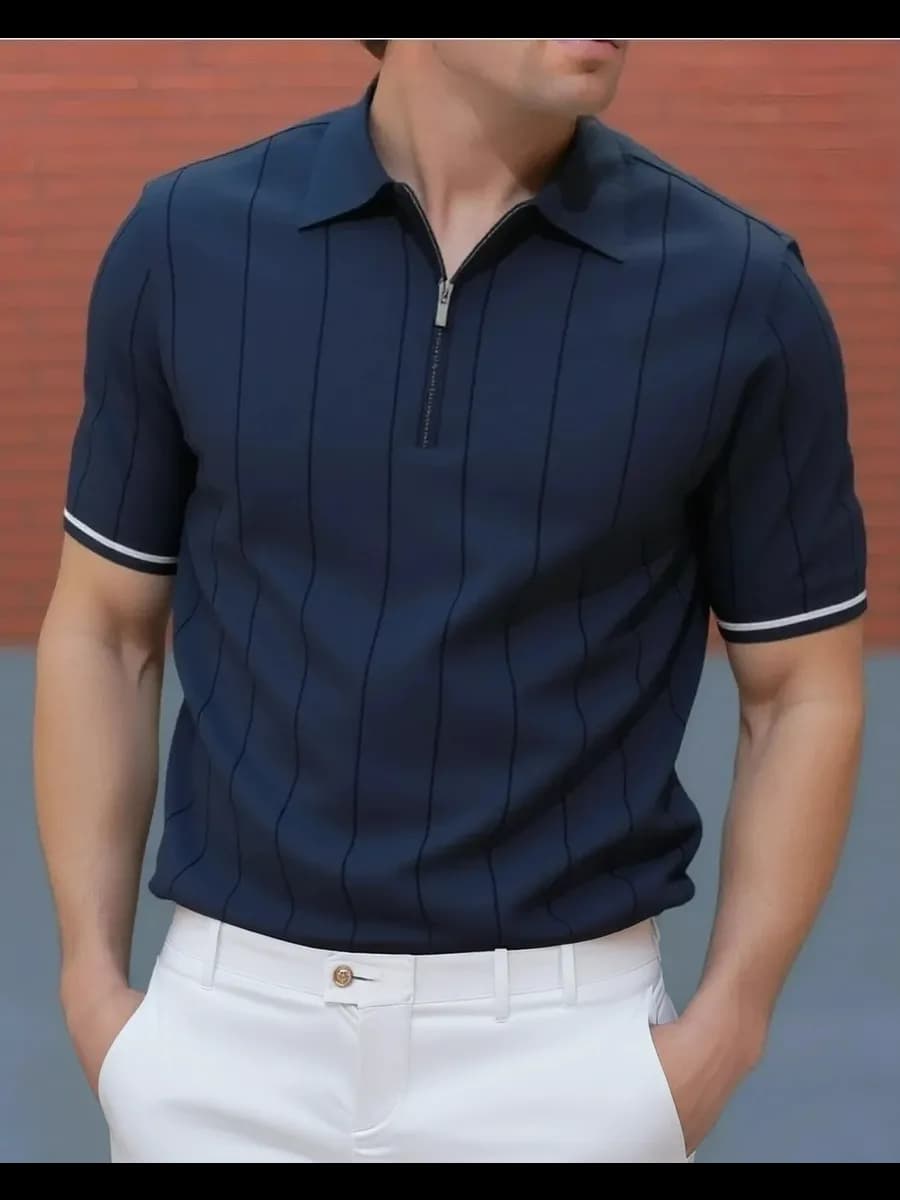 Футболка поло олд мани плотная с коротким рукавом