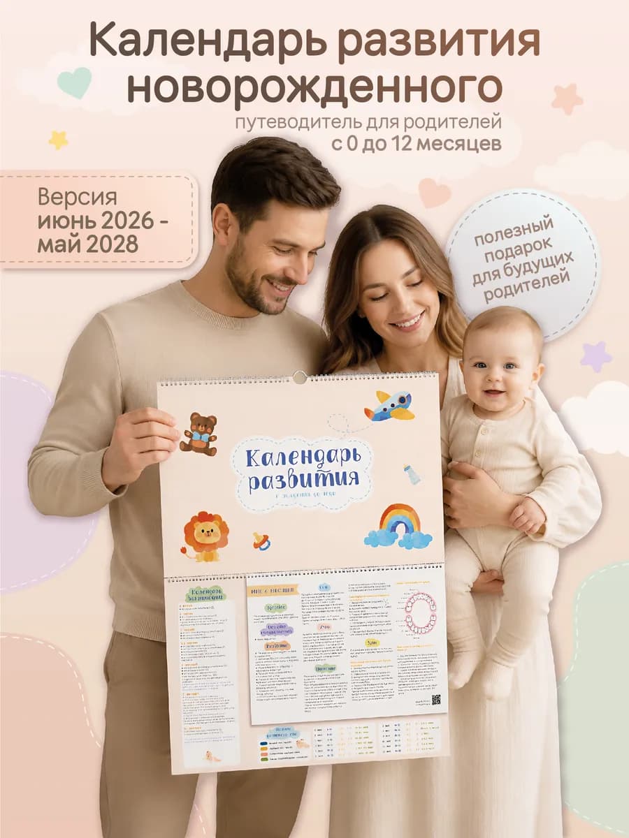 Календарь развития новорожденного по месяцам 0-12