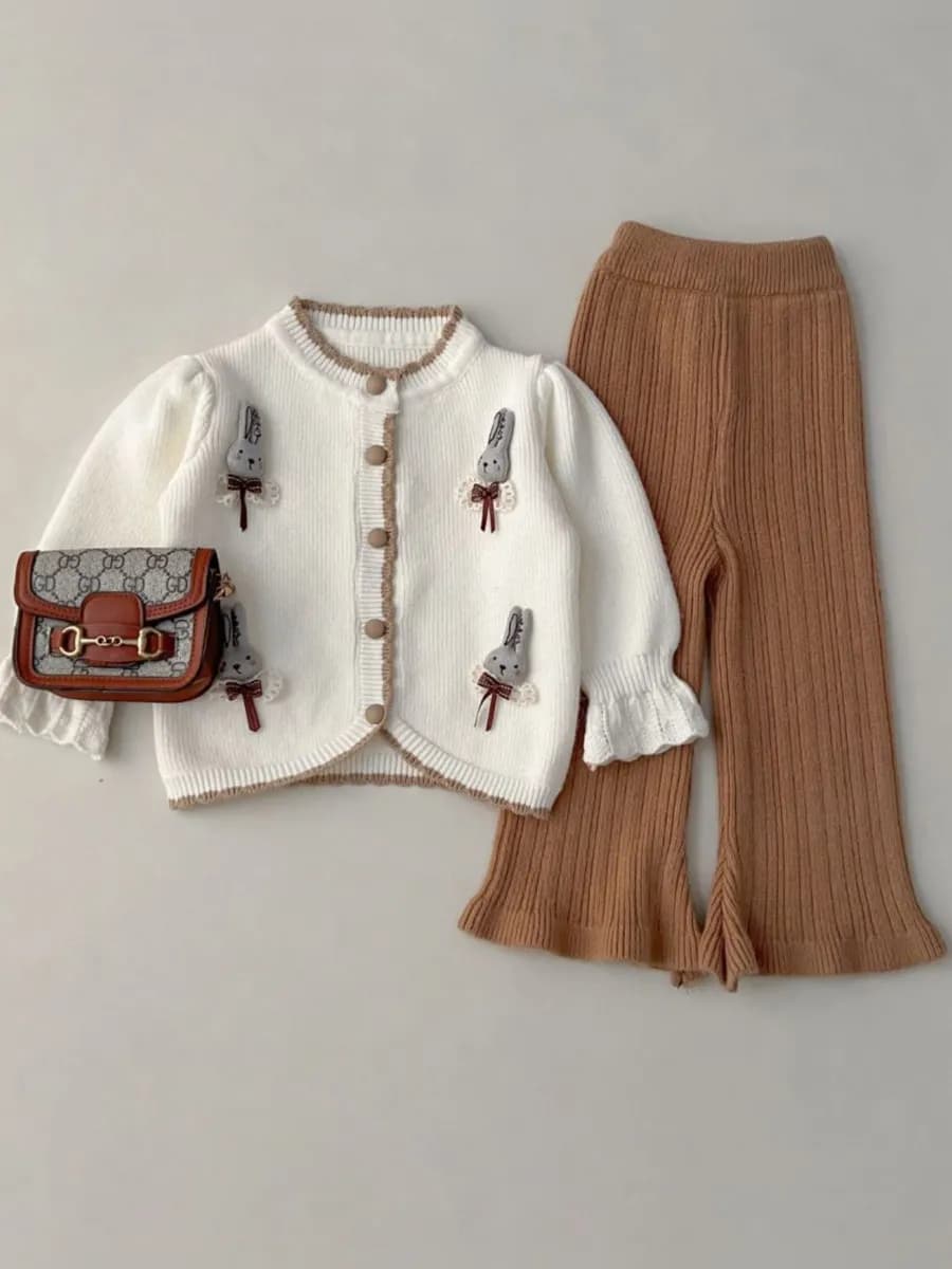 Вязаный костюм с брюками