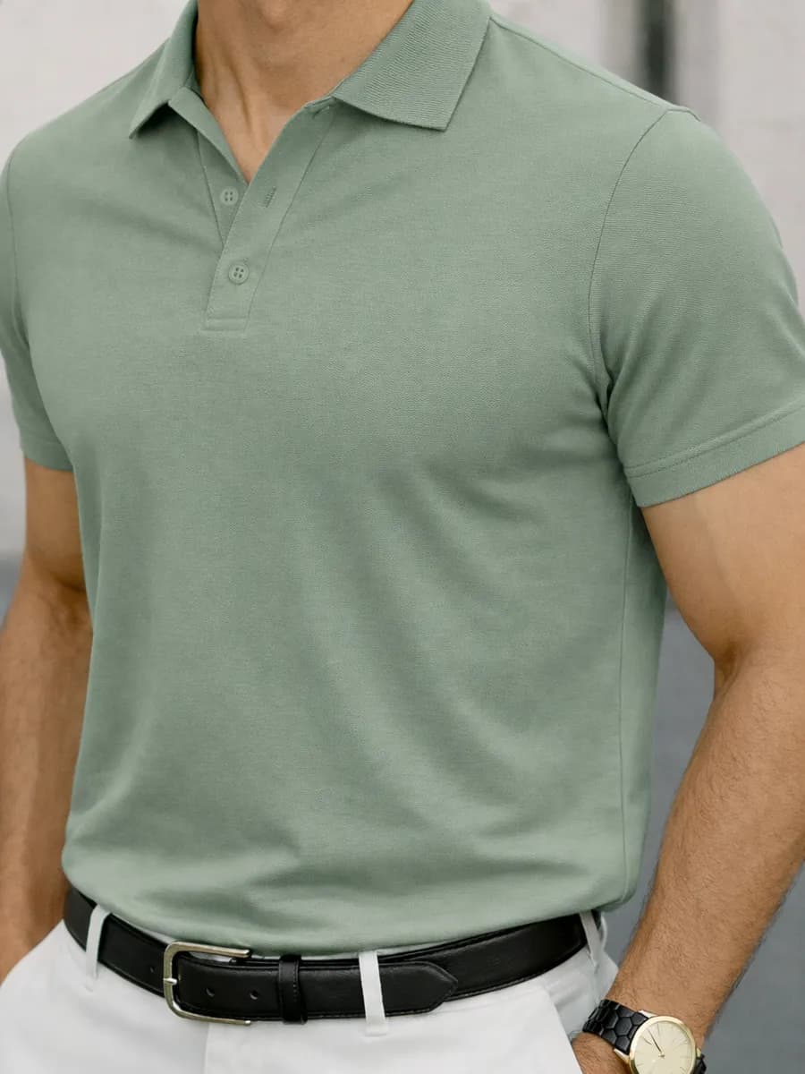 Футболка поло с коротким рукавом хлопок