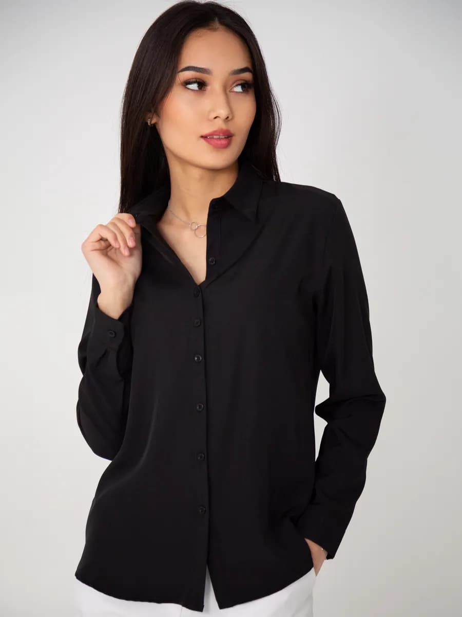 Рубашка приталенная офисная школьная