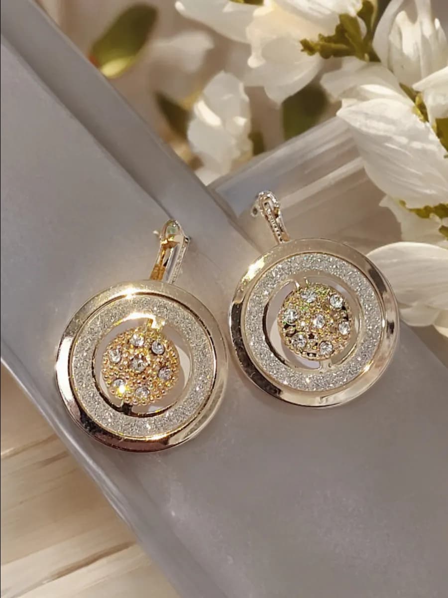 Серьги бижутерия круглые крупные большие