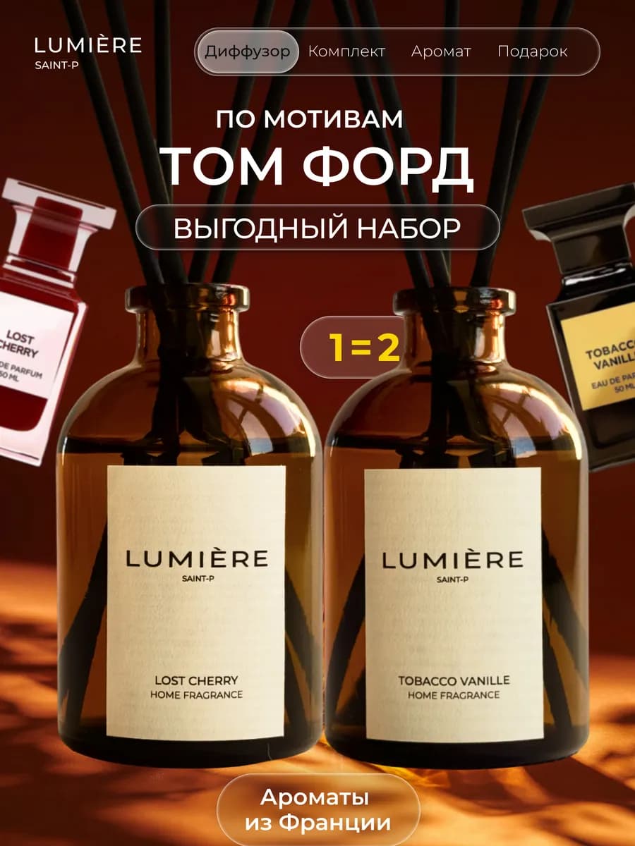 Диффузор для дома с палочками парфюмированный