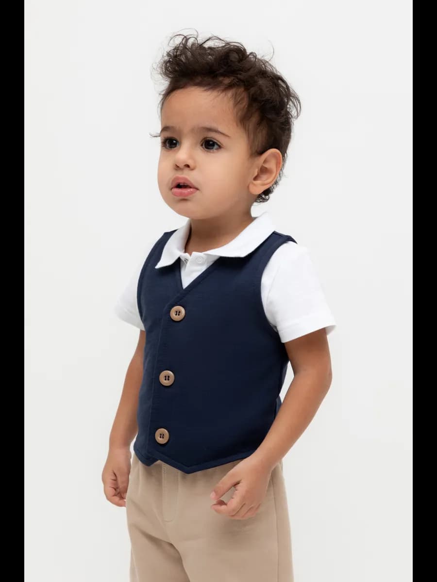 Жилет нарядный трикотажный для малыша