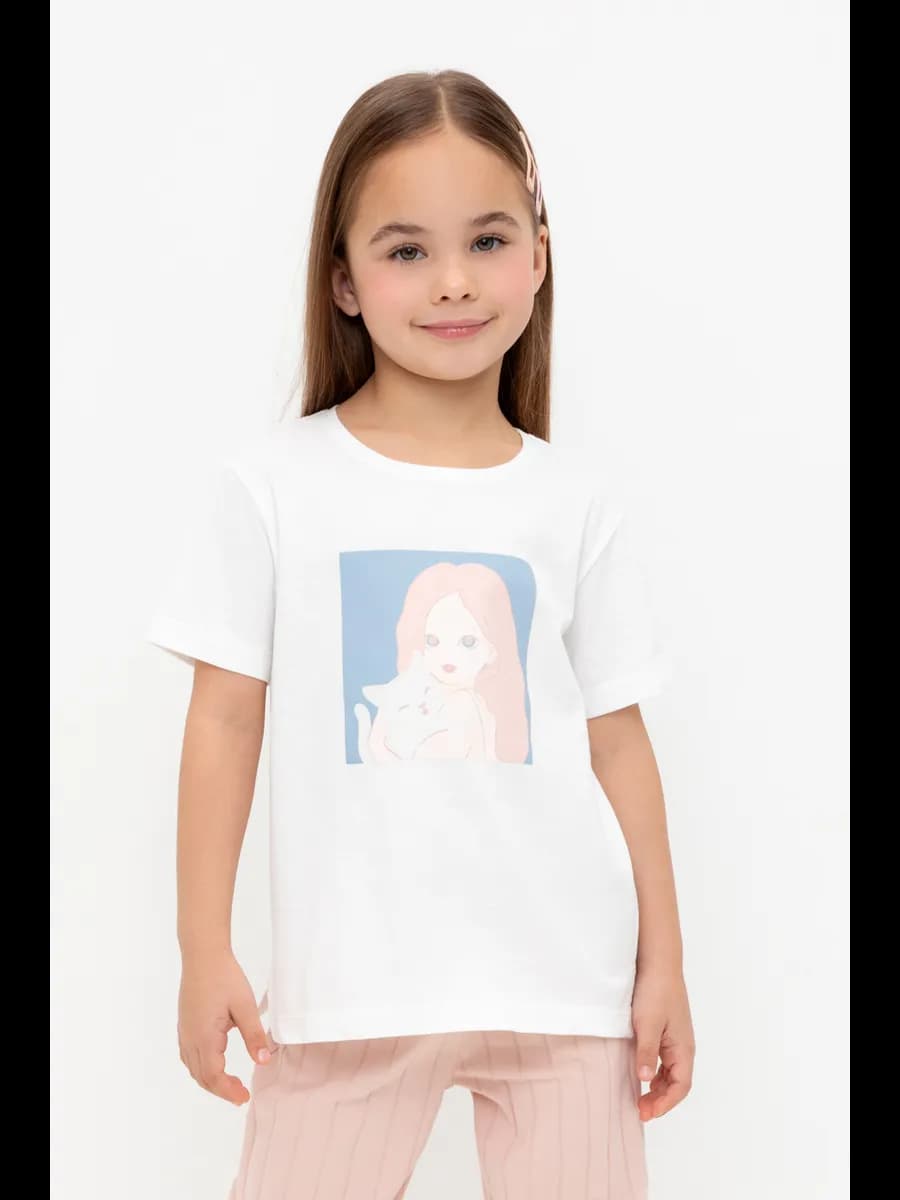 Футболка для девочки из хлопка