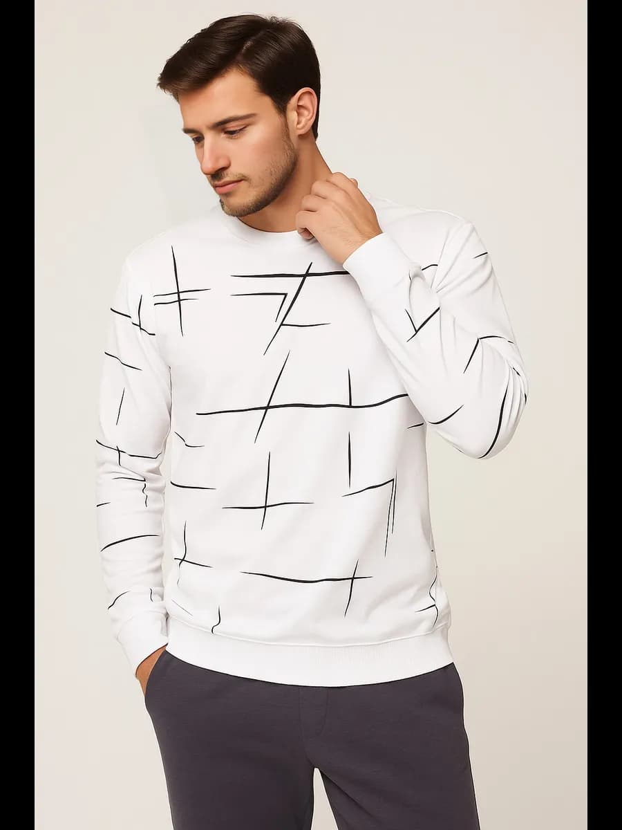 Свитшот оверсайз без начеса - фото 1