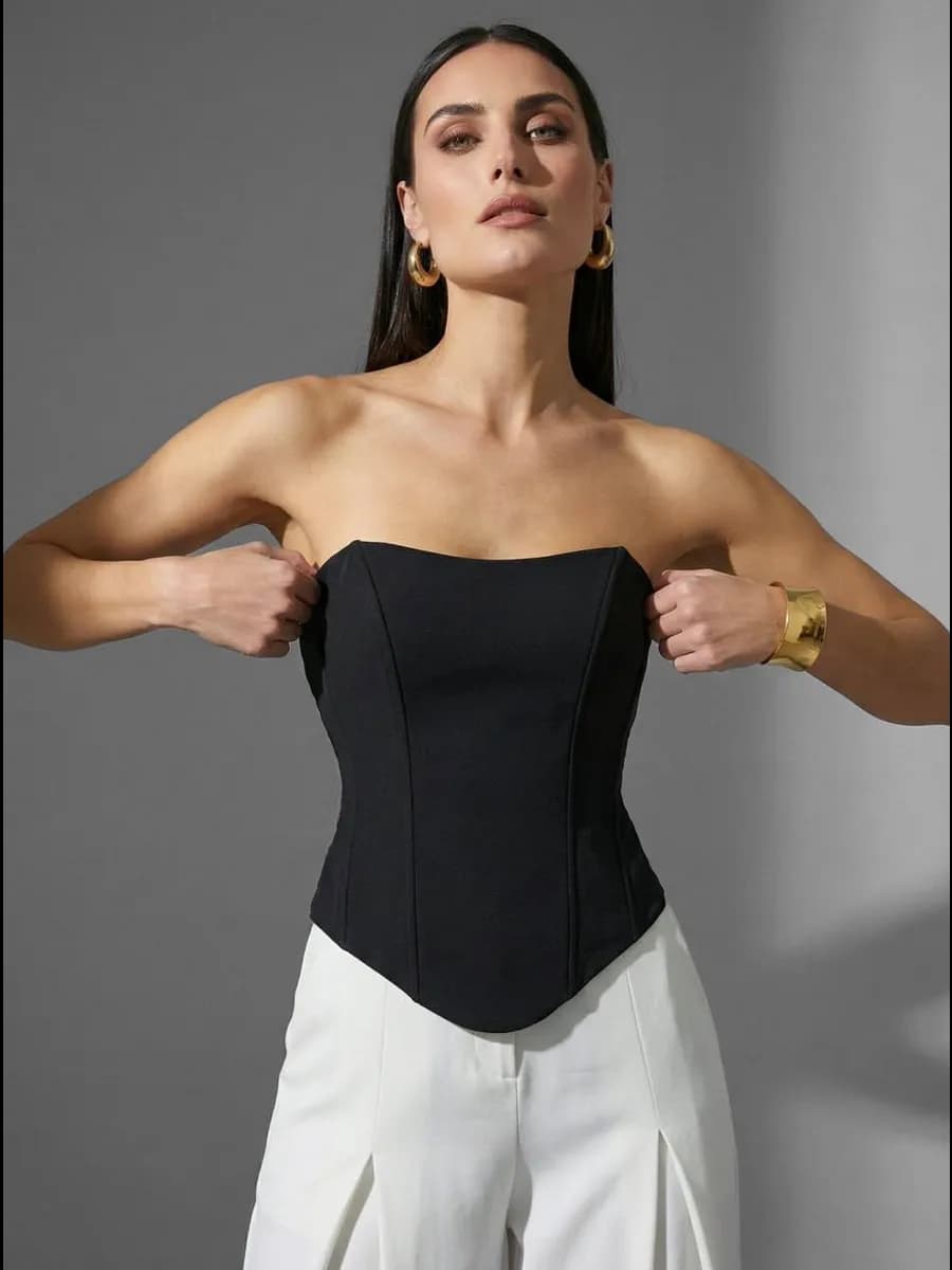 Корсет вечерний нарядный на шнуровке и молнии