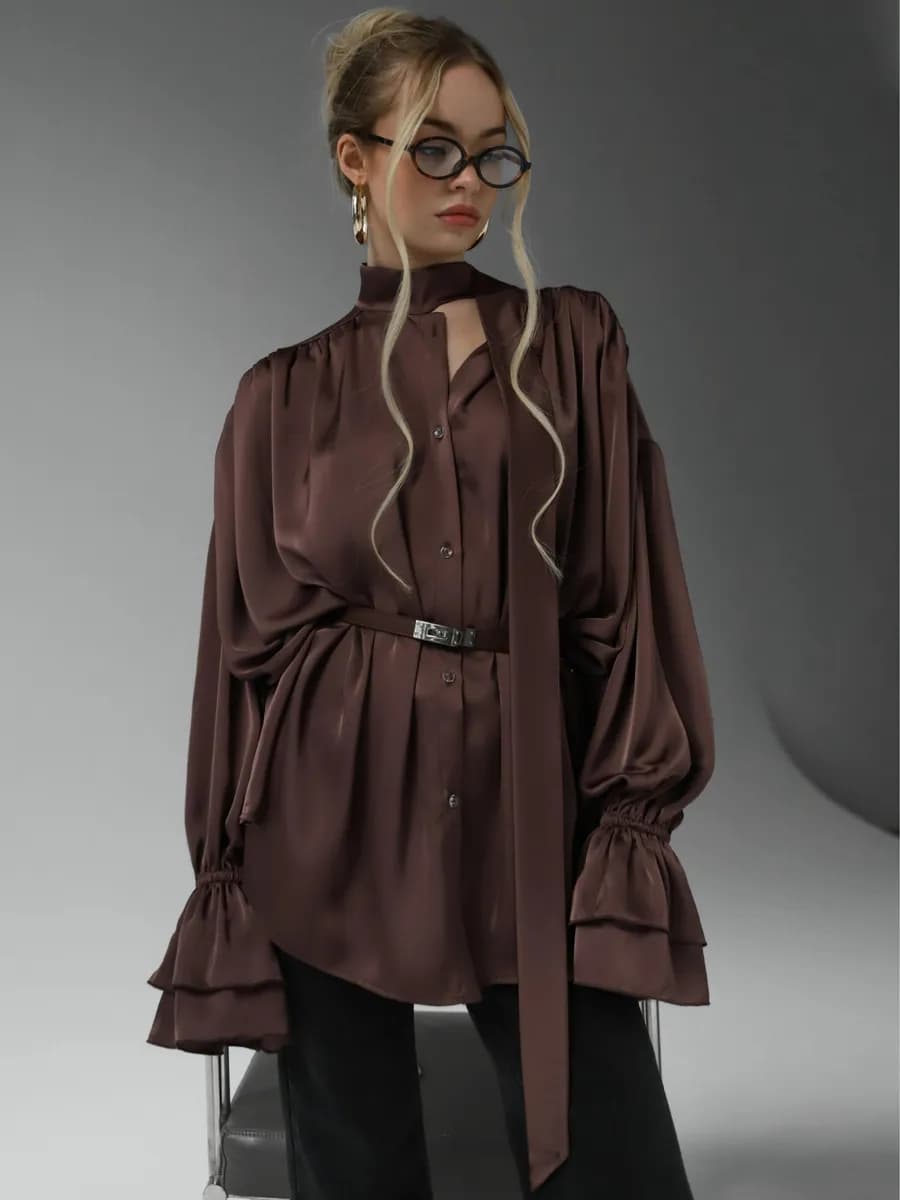 Блузка нарядная оверсайз