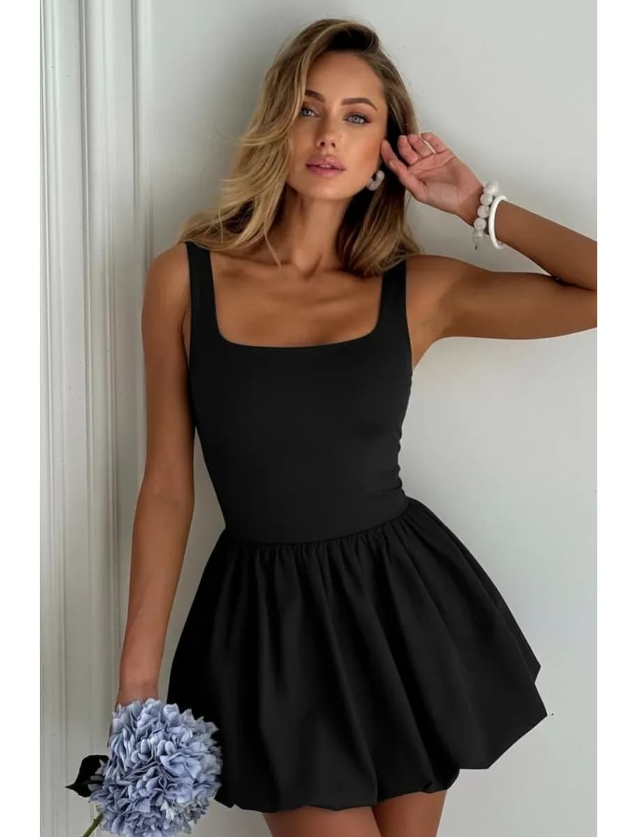 Комбинезон с юбкой и шортами спортивный для фитнеса тенниса