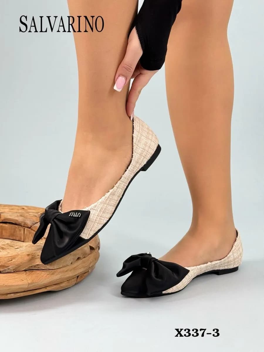 Балетки с бантом