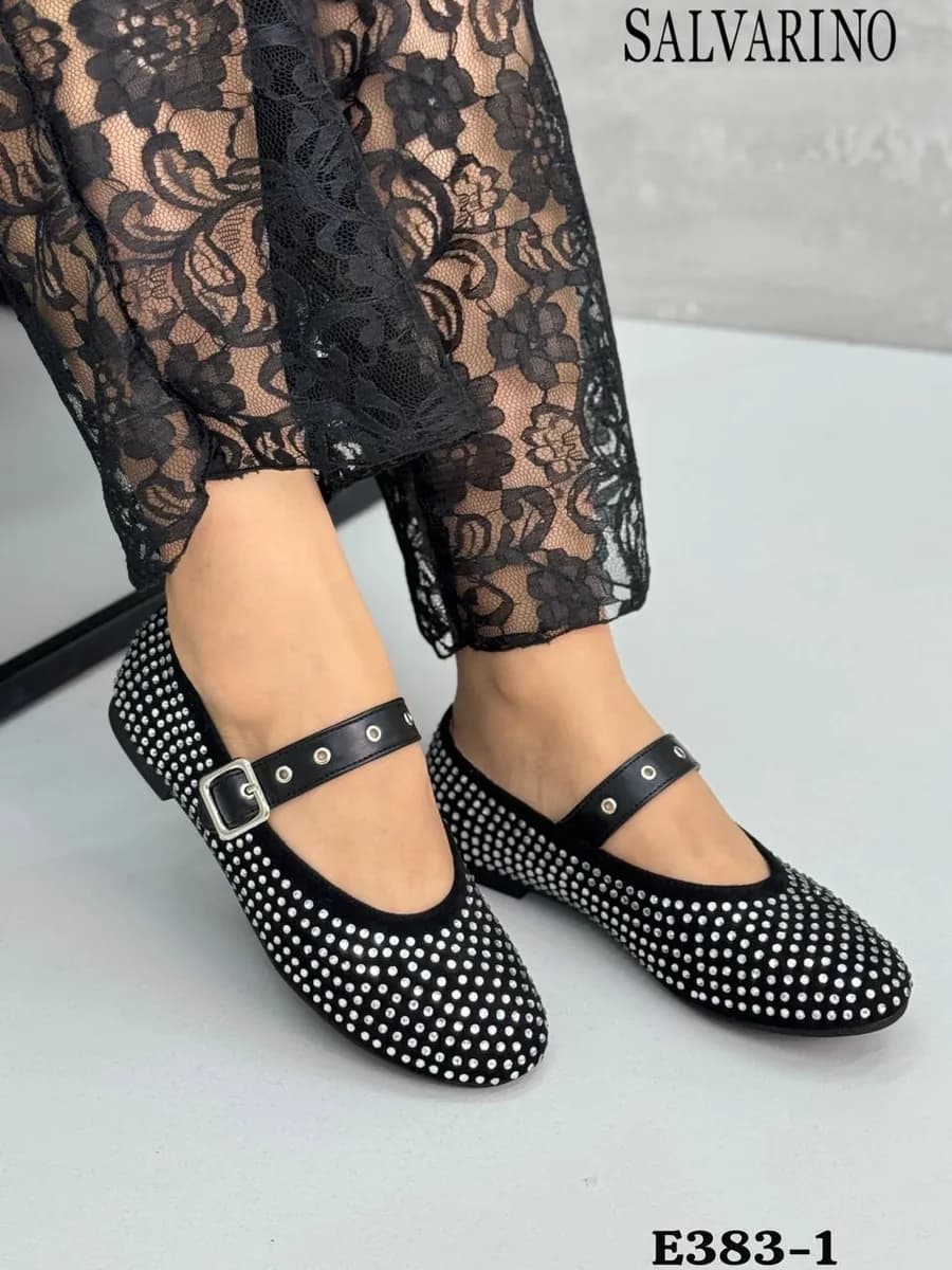 Балетки со стразами