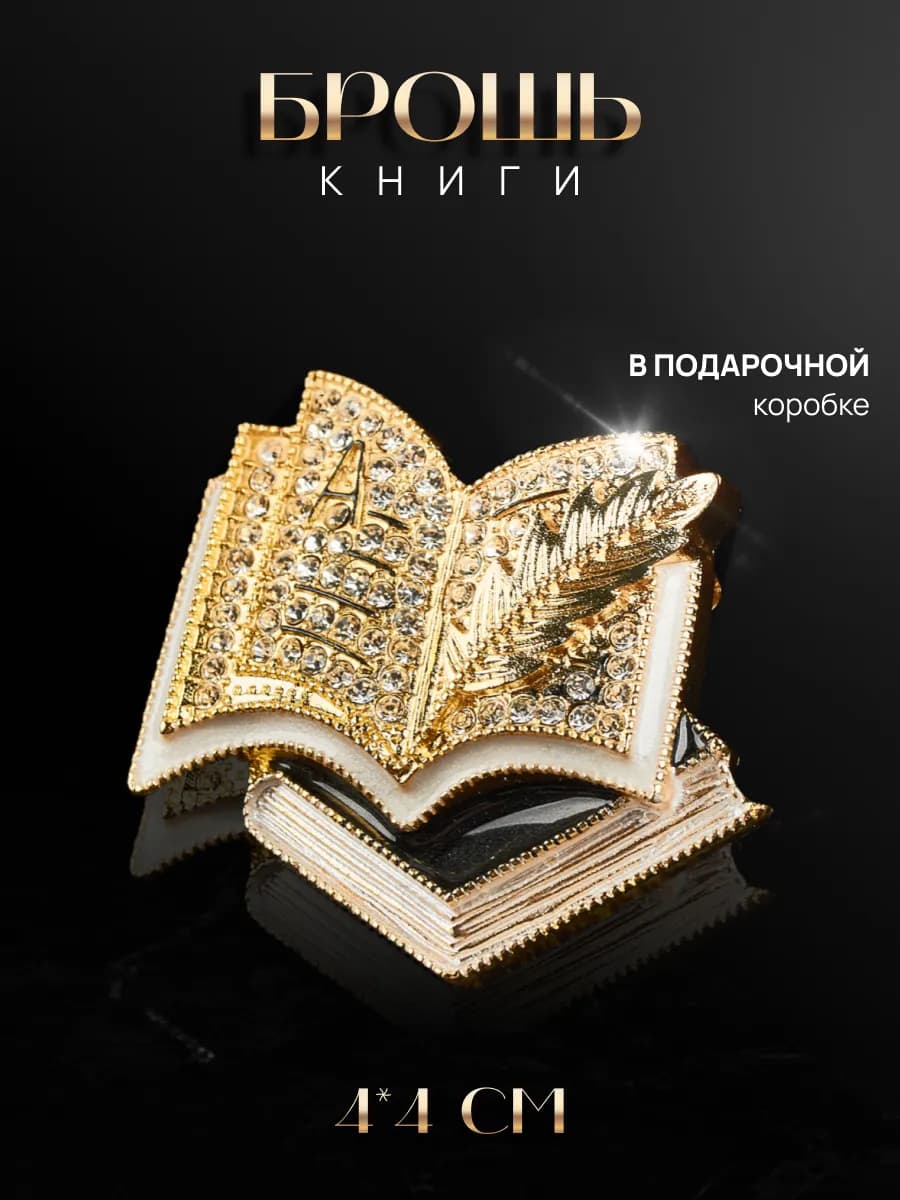 Брошь книги подарок учителю
