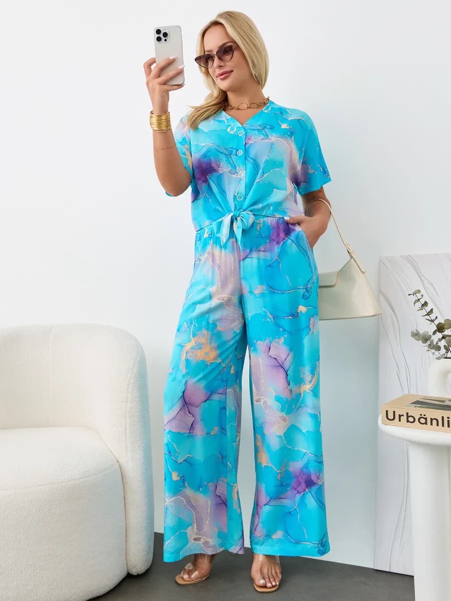 Костюм летний брючный двойка