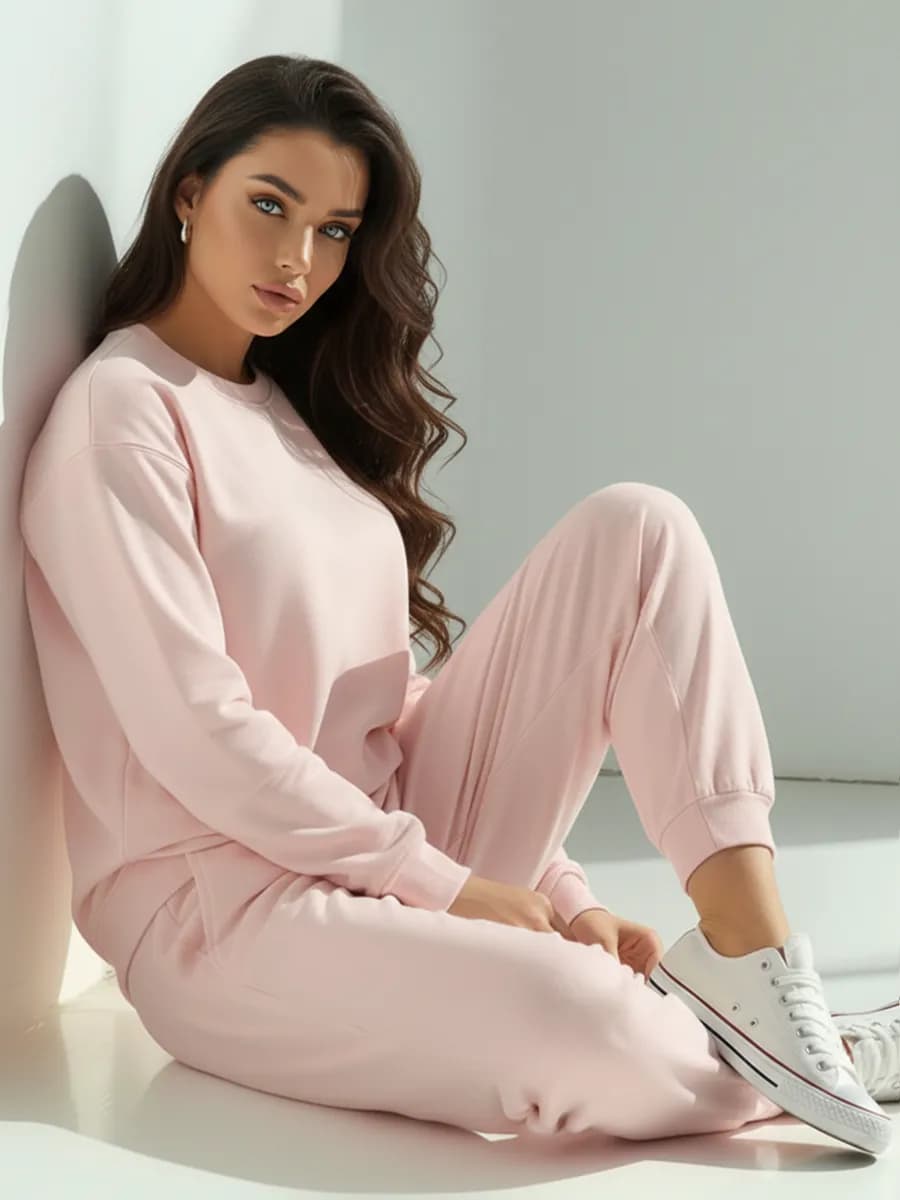 Спортивный костюм женский свитшот и брюки джоггеры