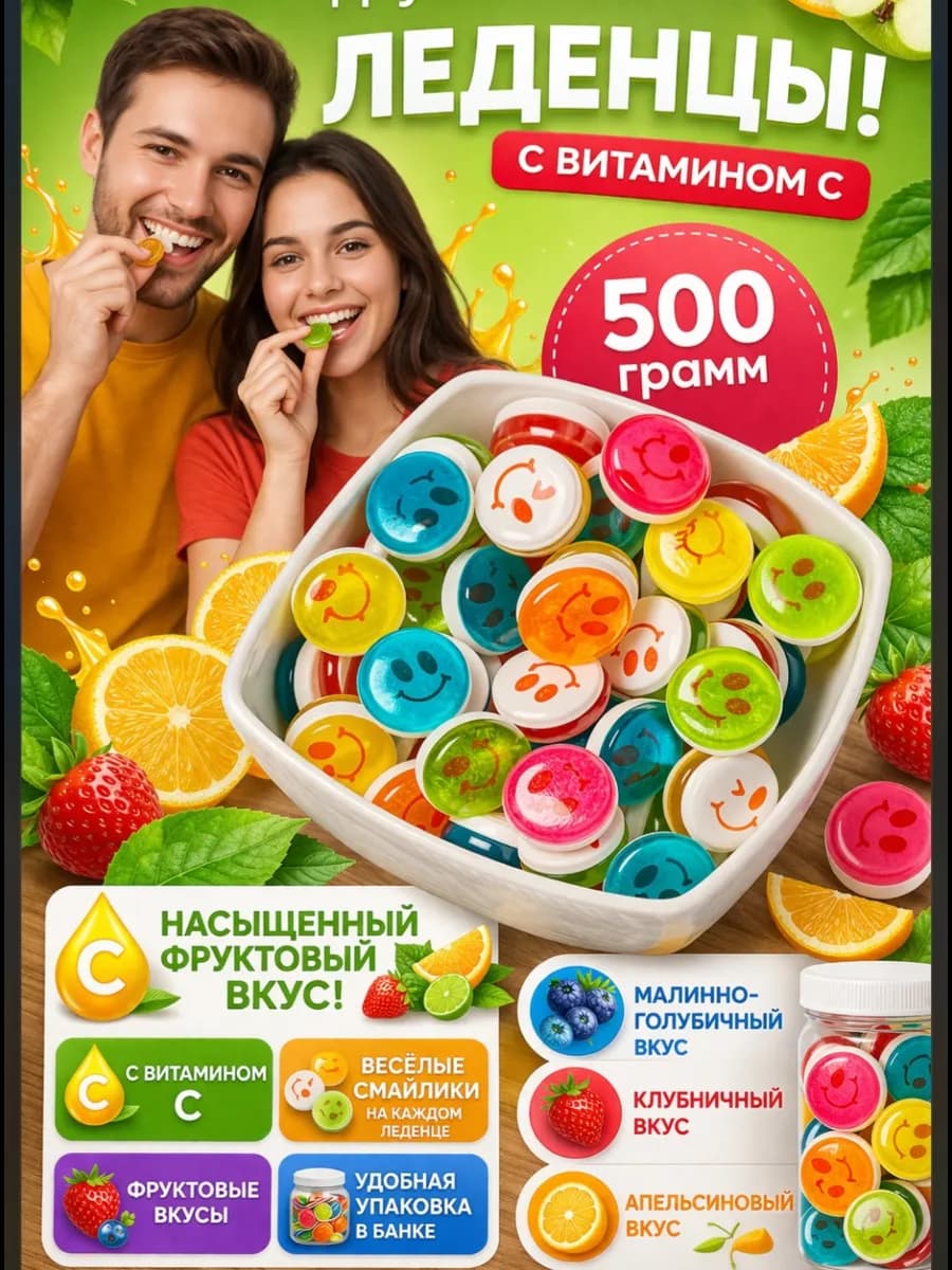 Конфеты смайлик 500 г