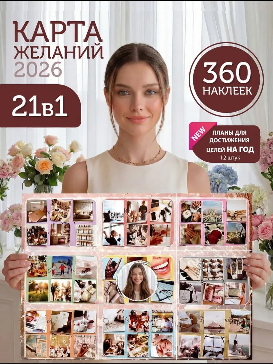 Карта желаний 2025 2026 женская трекер привычек мандала