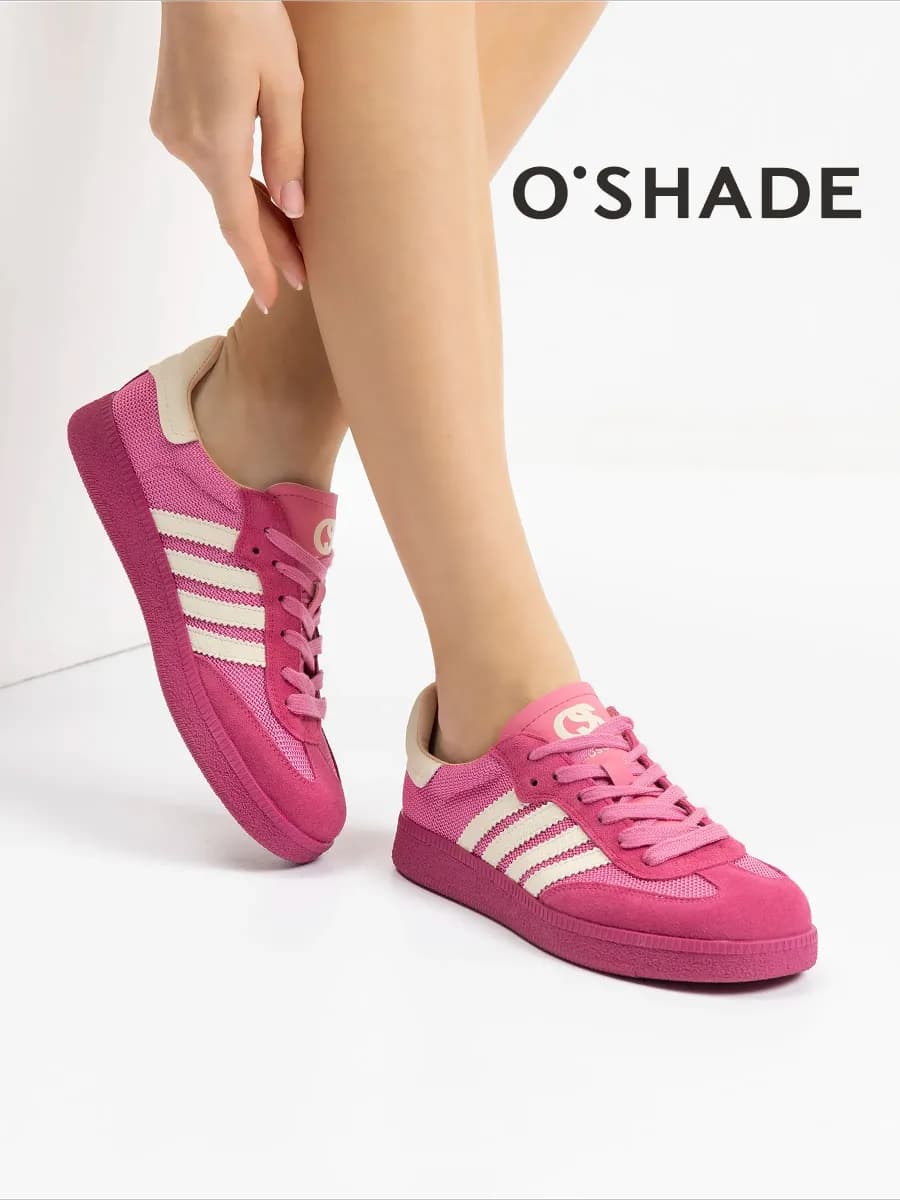 Розовые кеды женские дышащие