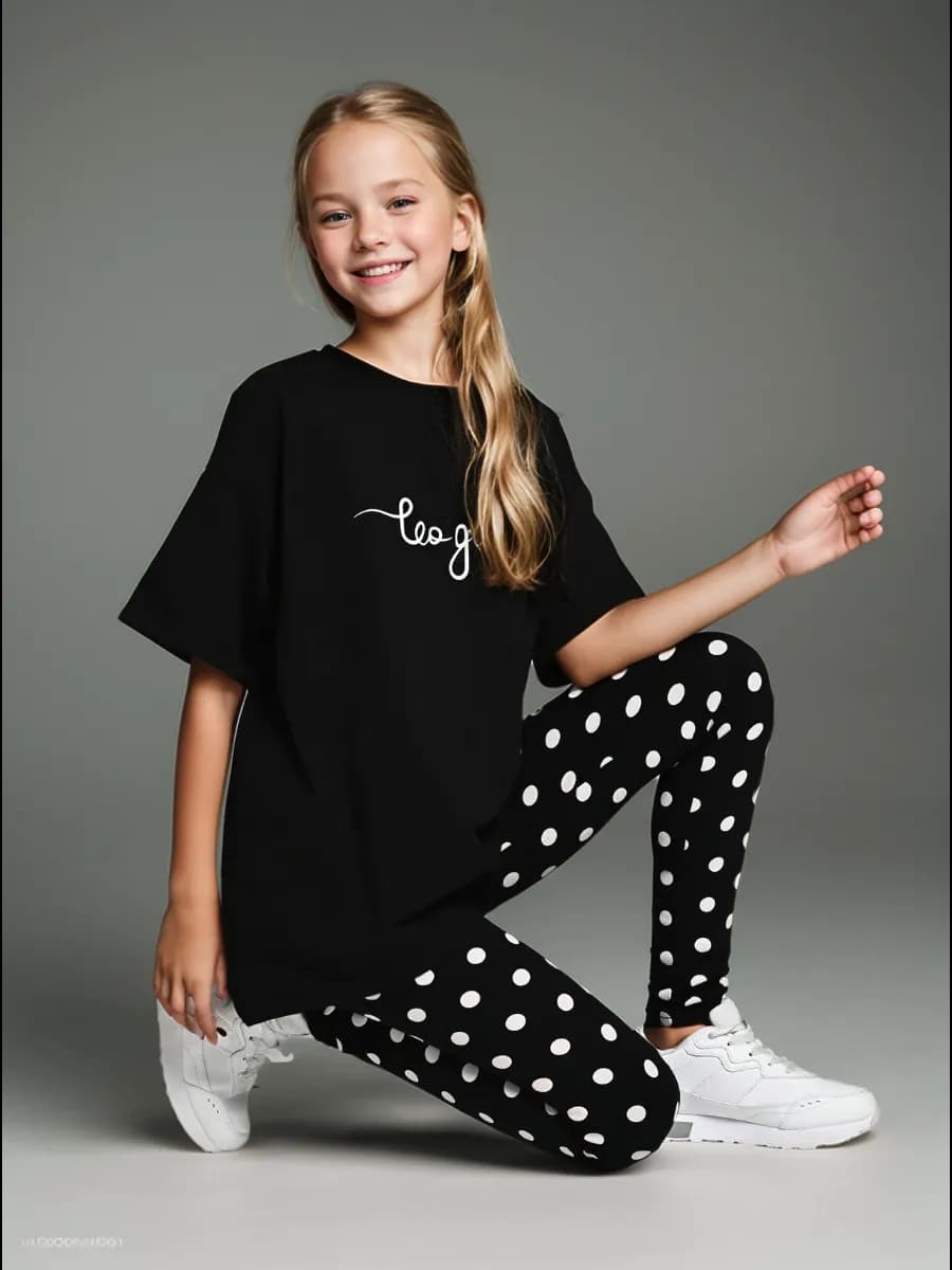 Костюм с лосинами и футболкой