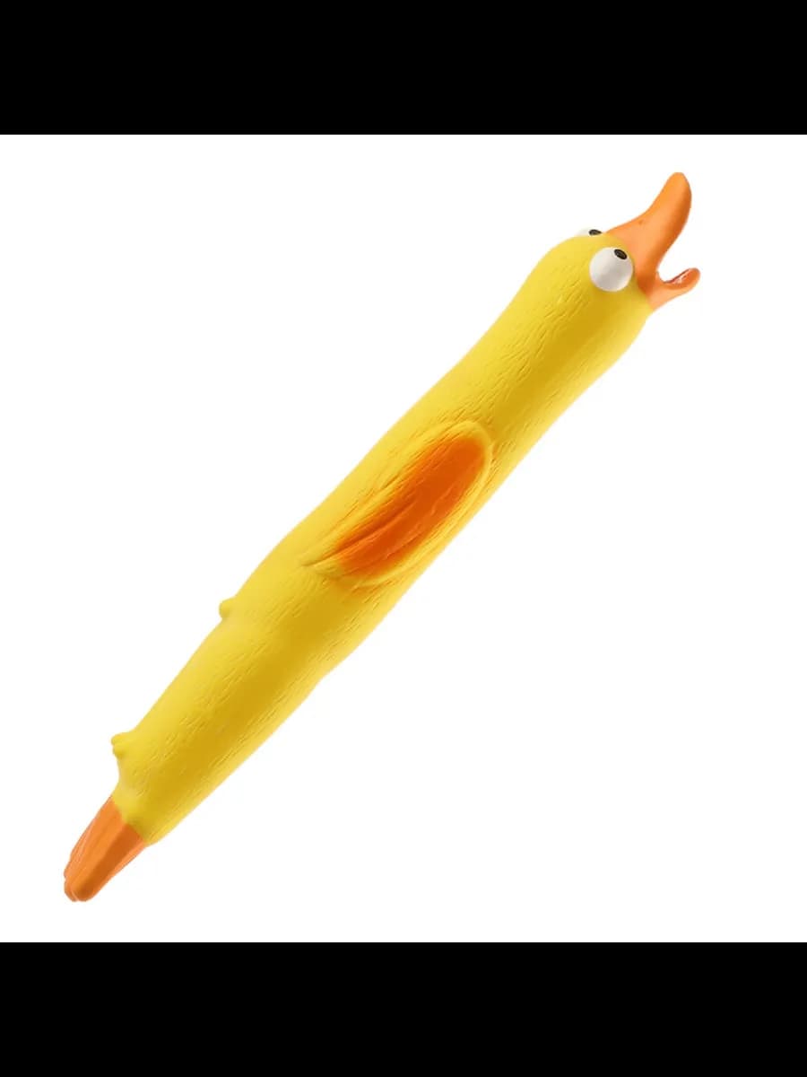 Игрушка для собак из латекса Утка хрустящая, 19 см