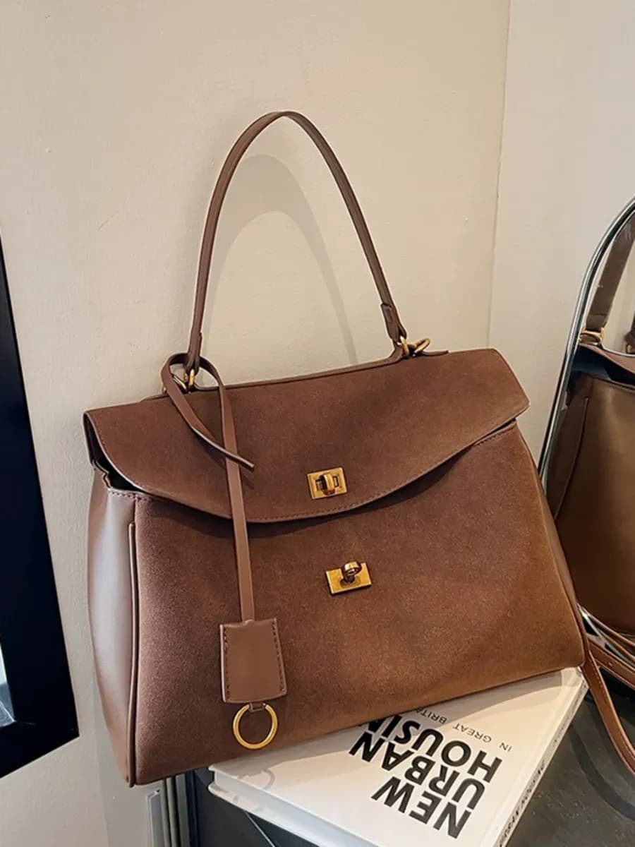 Сумка замшевая тоут стиле баленсиага родео