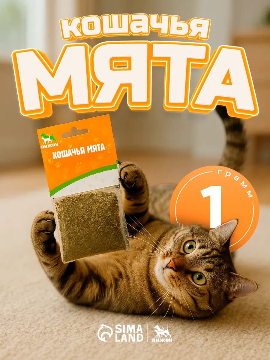 Мята для кота, лакомство для питомцев 1 г