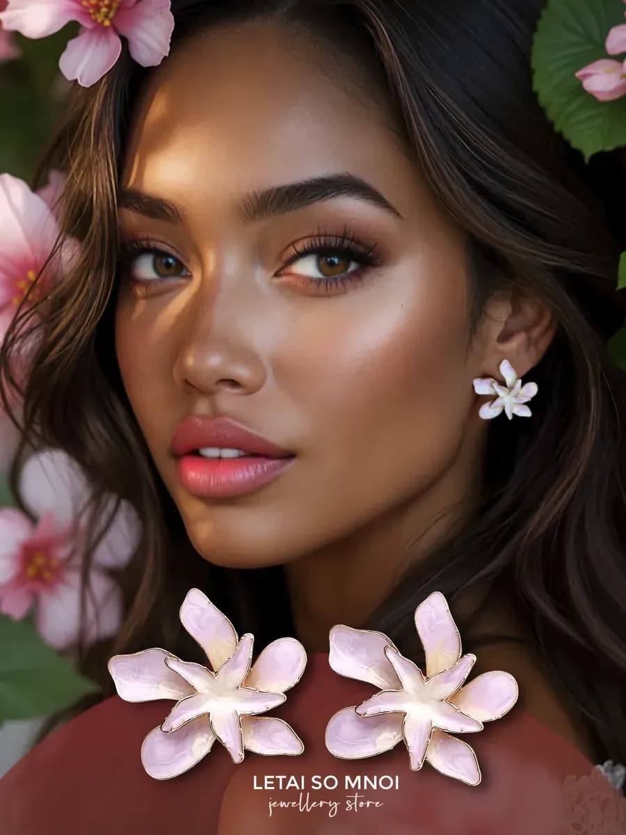 Серьги цветы бижутерия