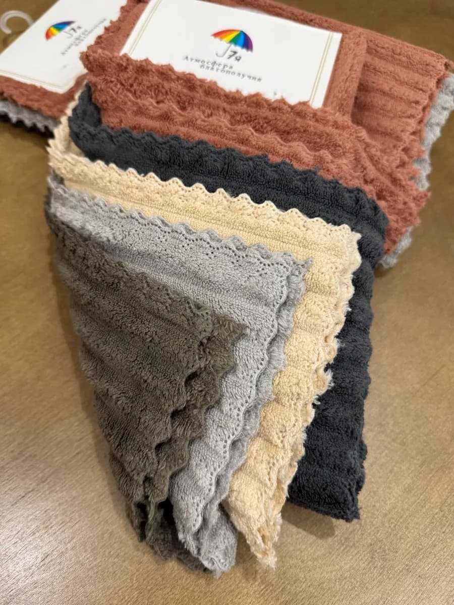Салфетки для уборки из микрофибры 30x30 см. 5 шт