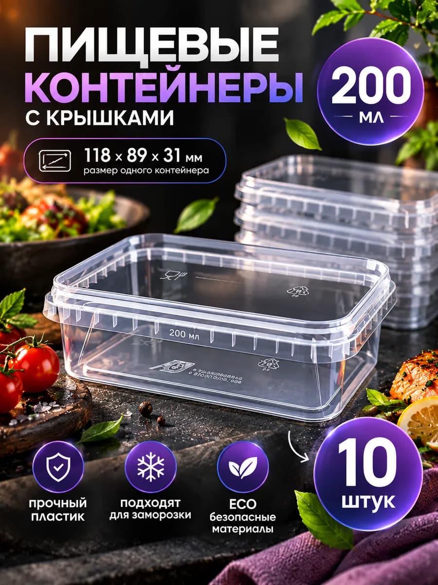 Контейнер для заморозки и хранения с крышкой 0,2л