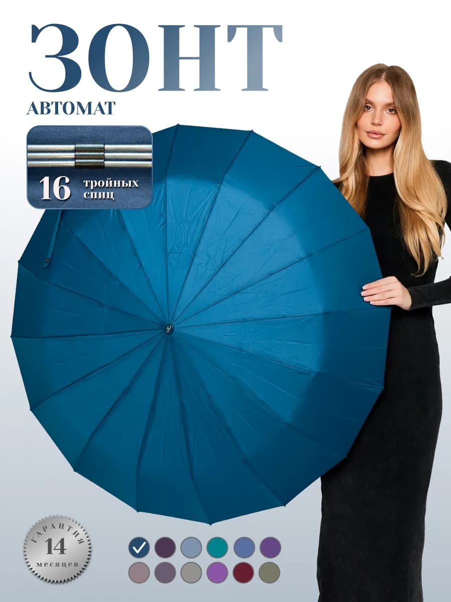 Зонт автомат антиветер складной