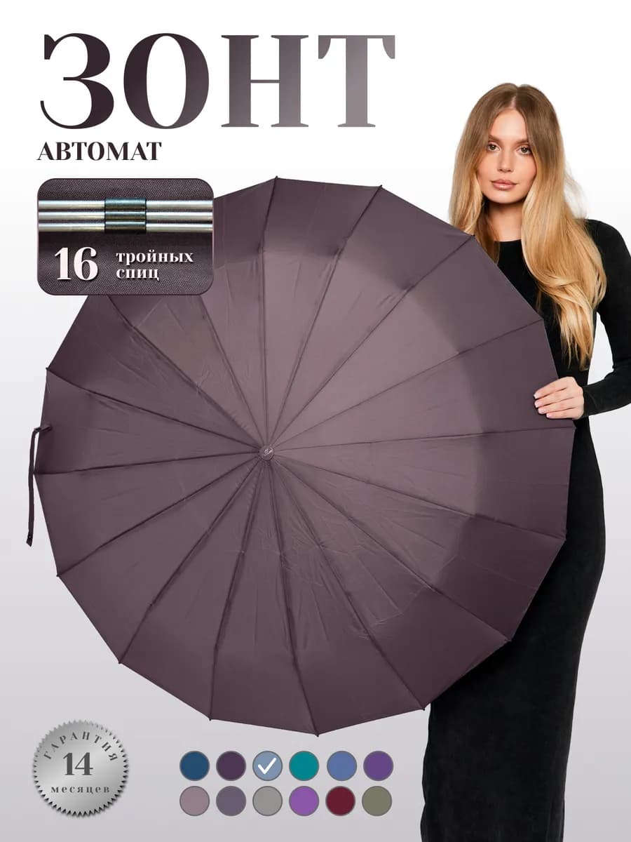 Зонт автомат антиветер складной