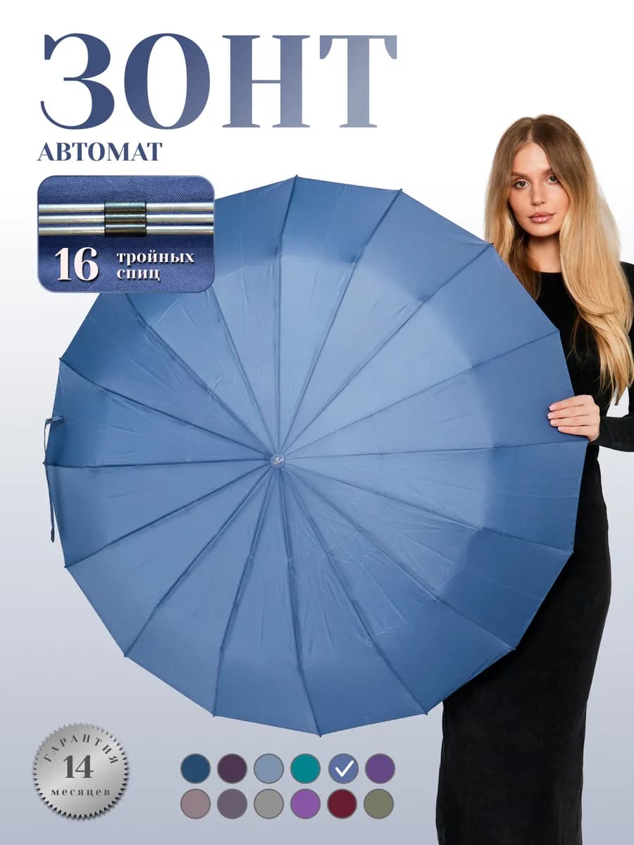 Зонт автомат антиветер складной