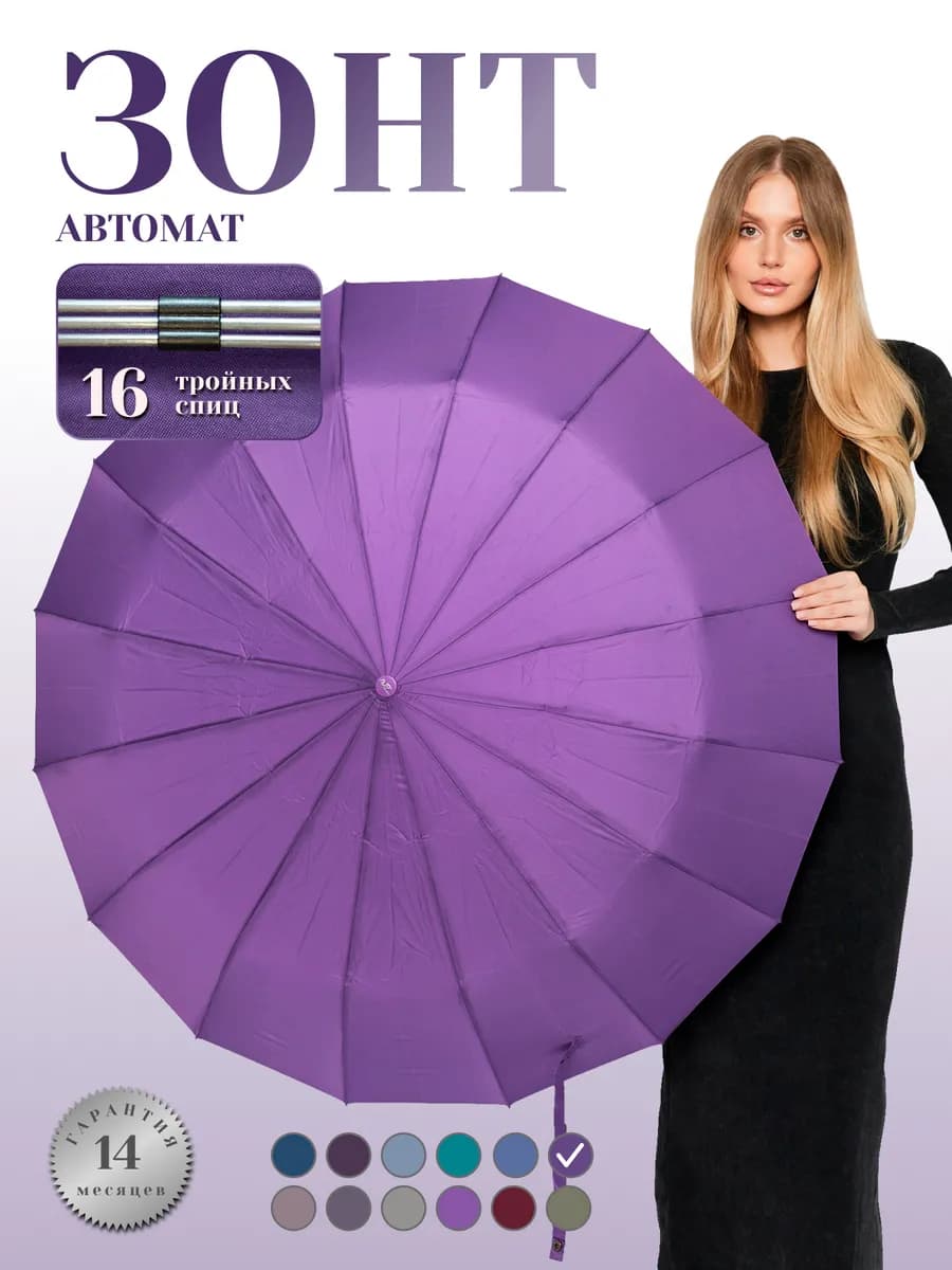 Зонт автомат антиветер складной