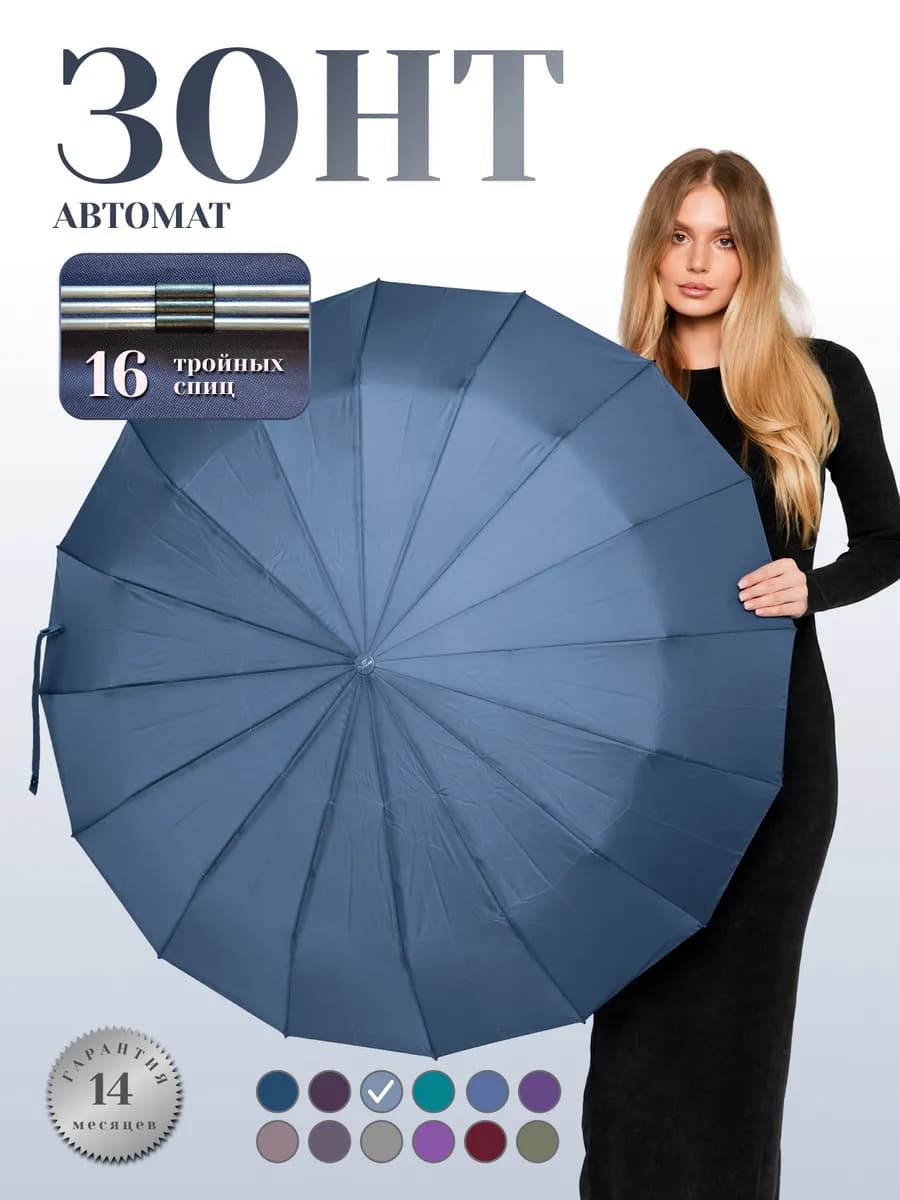 Зонт автомат антиветер складной