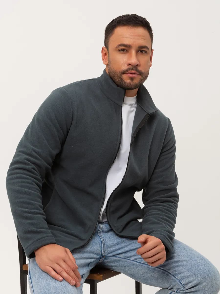 Толстовка на молнии флисовая кофта теплая