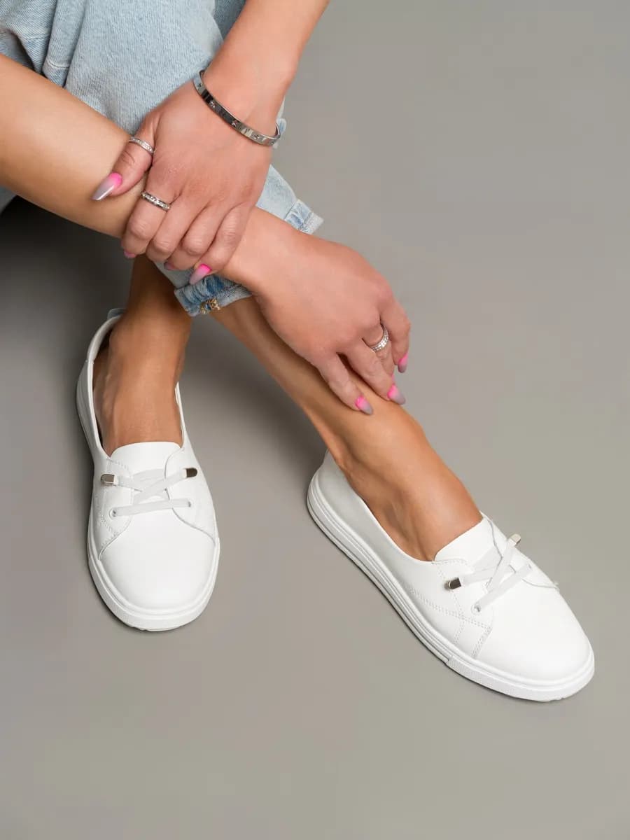 Полукеды из натуральной кожи низкие