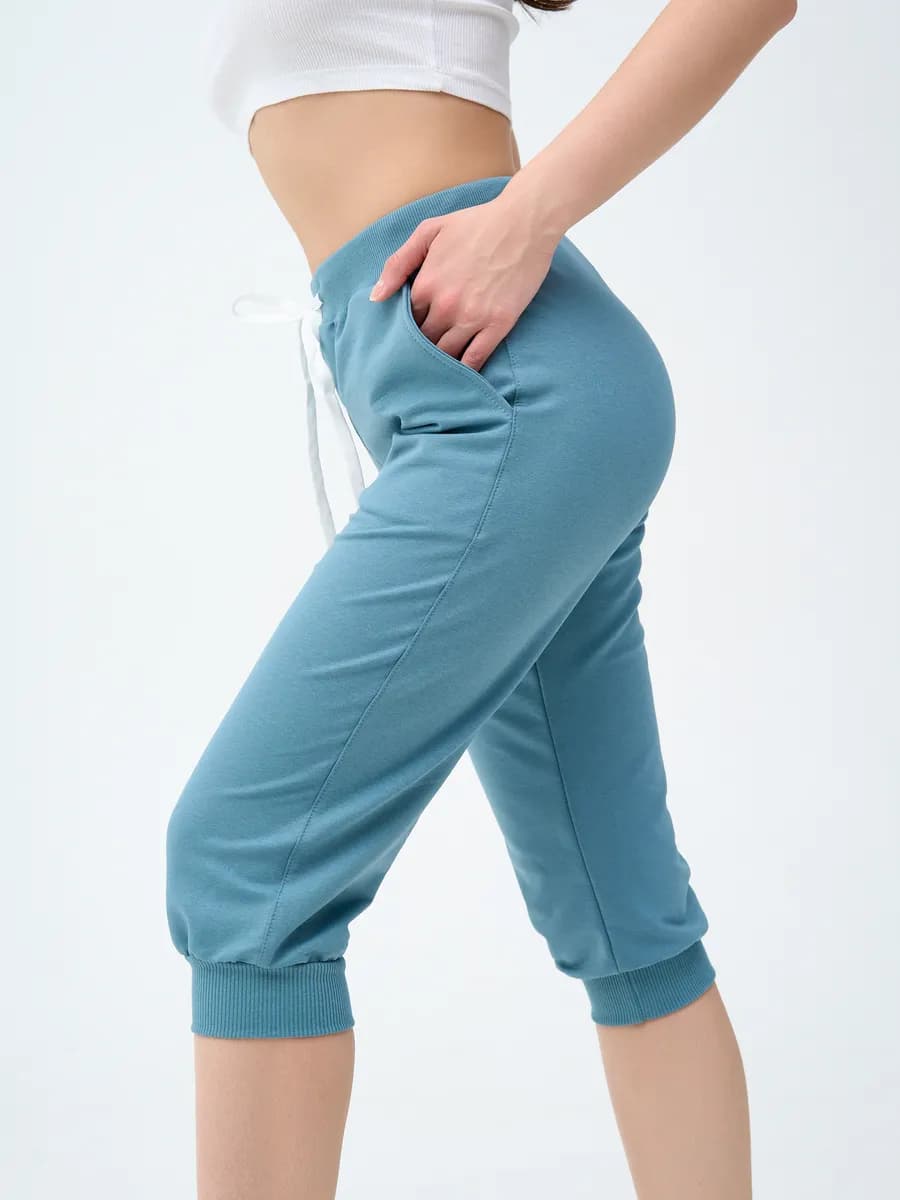 Бриджи капри спортивные трикотажные домашние