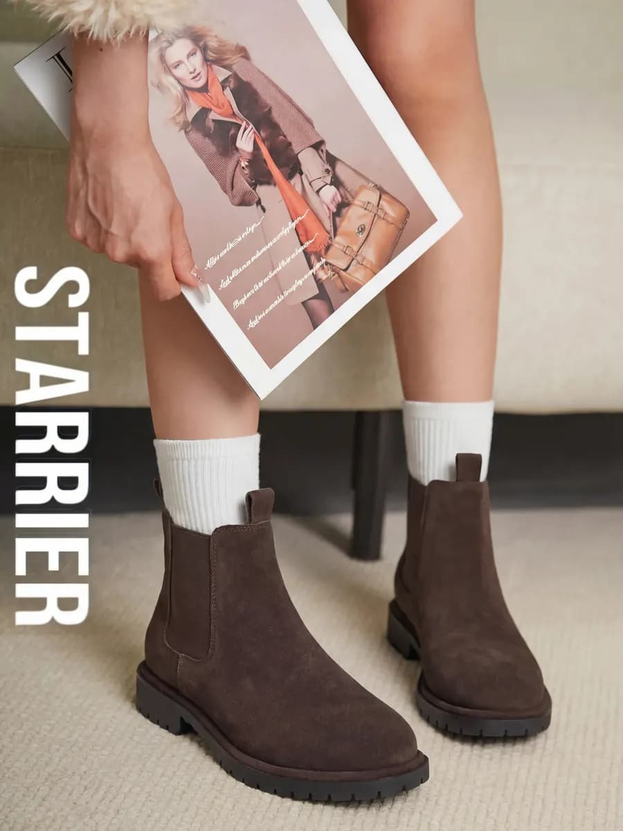 Ботинки демисезонные замшевые челси