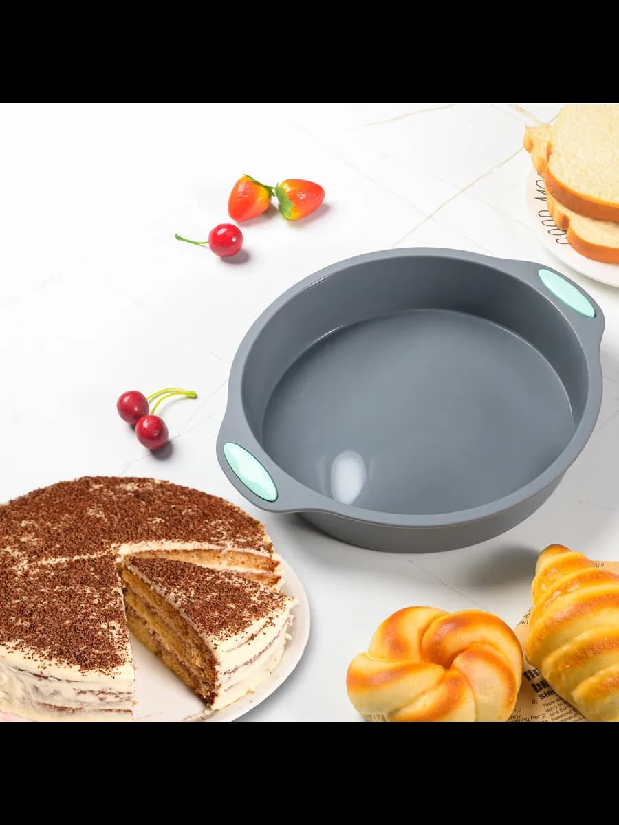 Силиконовая круглая форма для выпечки и запекания хлеба