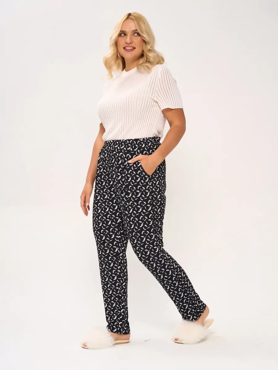 Брюки домашние большого размера джоггеры