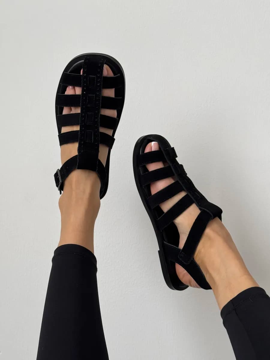 Босоножки замшевые летние сандали