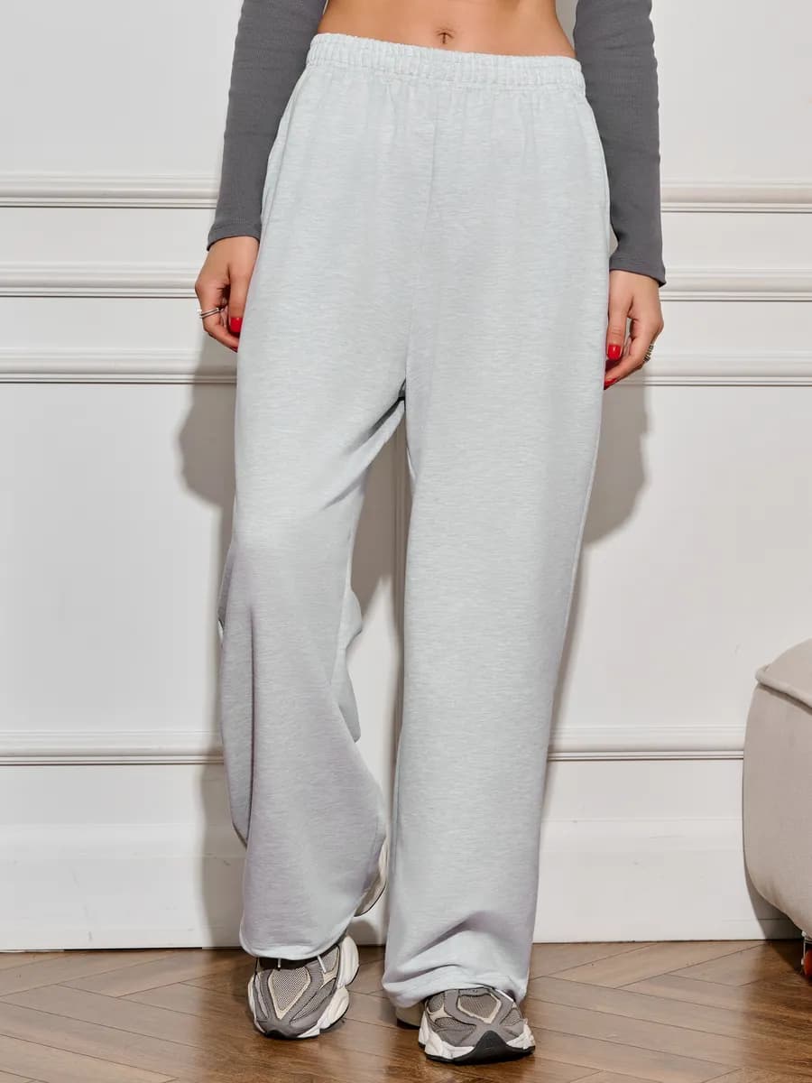 Брюки джоггеры спортивные широкие без начеса оверсайз