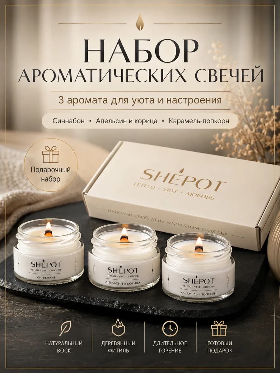Подарочный набор аромасвечи