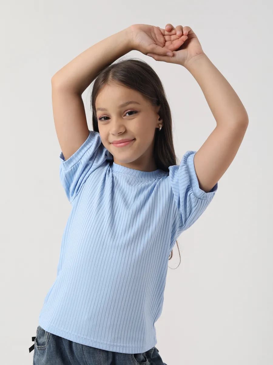 Футболка подростковая повседневные в рубчик