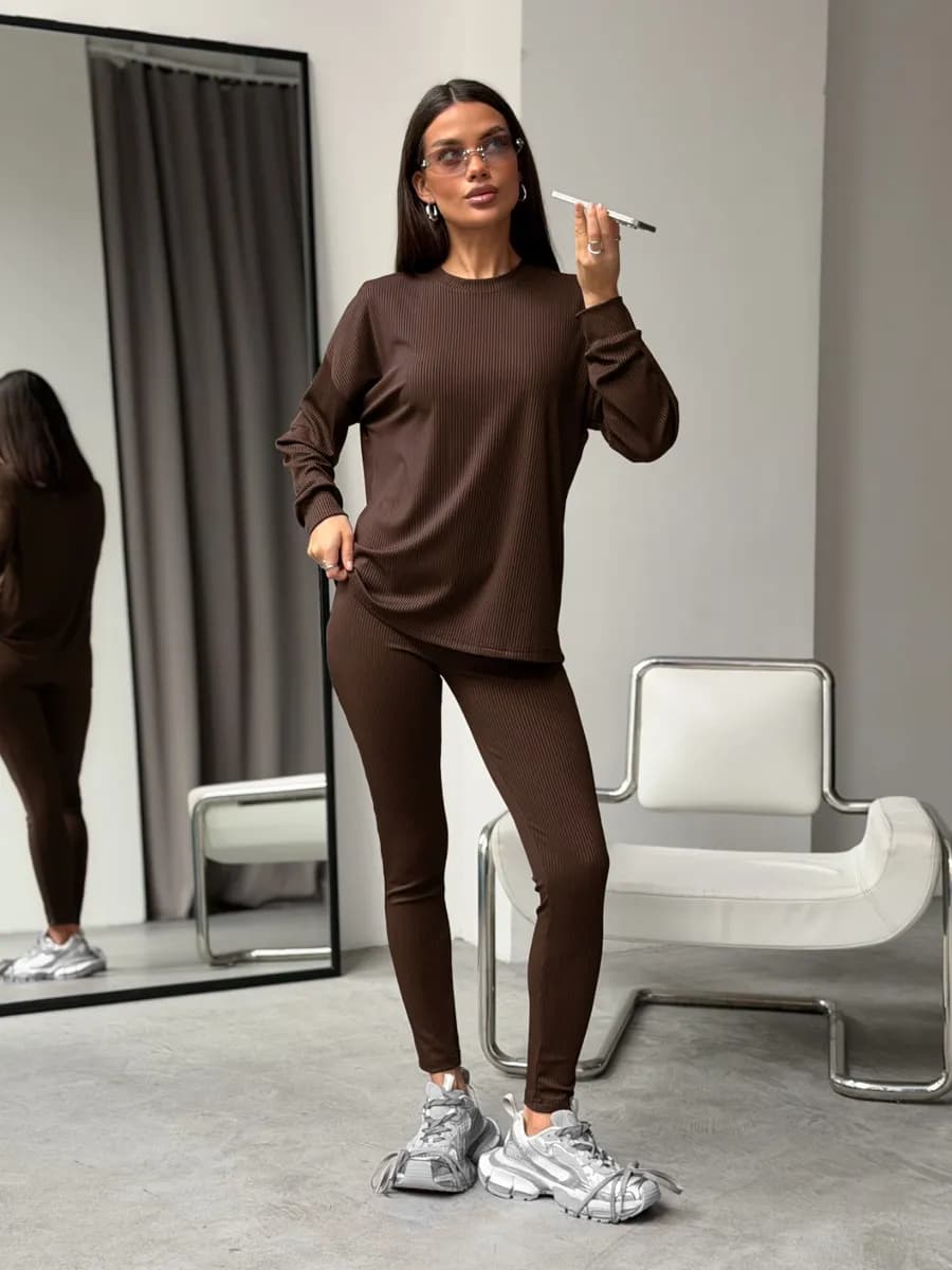 Костюм двойка в рубчик