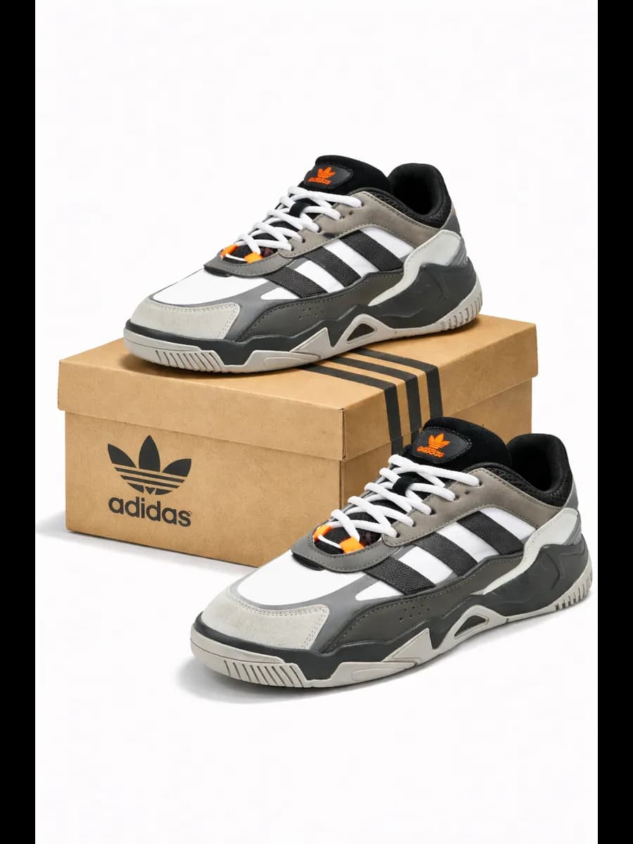 Кроссовки Adidas серые летние спортивные непромокаемые