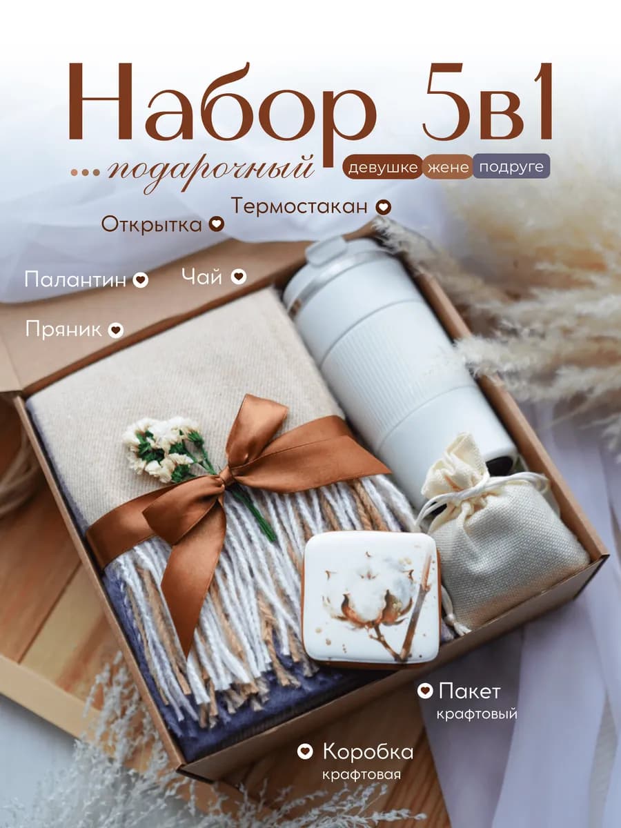 Подарочный набор "Согревайся!" на День Рождения, 8 марта