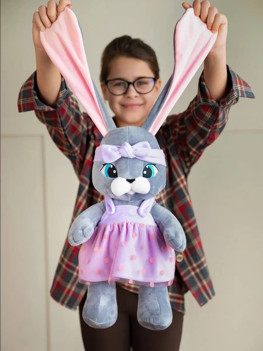 Мягкая игрушка для девочки большая заяц плюшевый